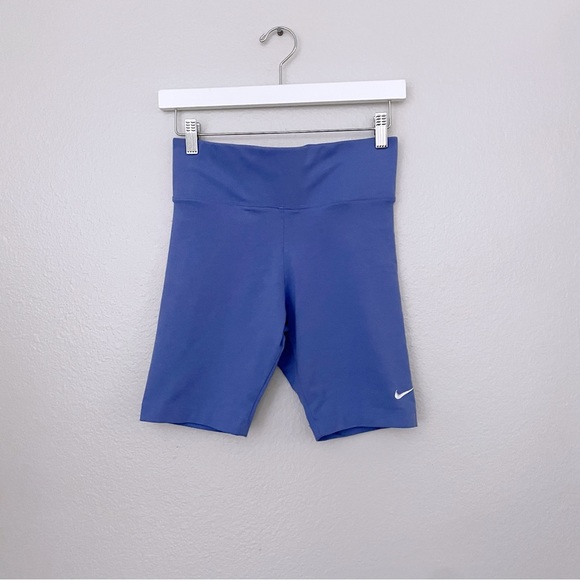 Periwinkle Nike Workout Biker Shorts - Picture 1 of 5